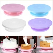 Plastic Cake Anti-skid Turntables - Spinning Rotating Stand Cake Baking Decor