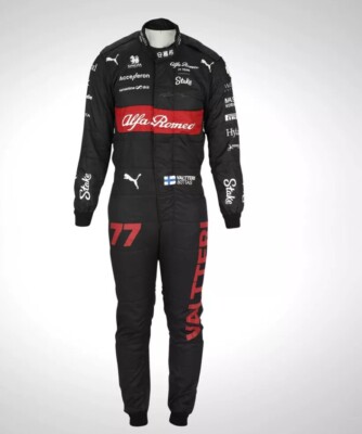 2023 F1 Alfa Romeo Team Race Suit CIK/FIA Level 2 F1 Go Kart Racing Suit
