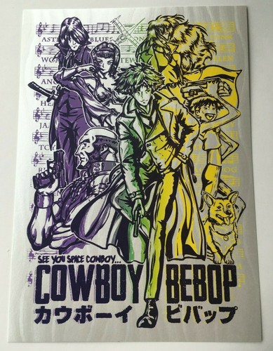Cowboy Bebop - Faye Valentine - Spike Spiegel - Screen Print - hand made in UK - Picture 5 of 12