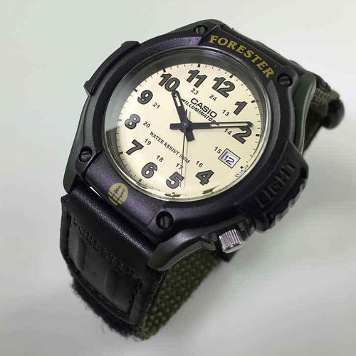 Men's Green Casio Classic Leather/ Cloth Forester Watch FT500WC-3BV  79767931636 | eBay