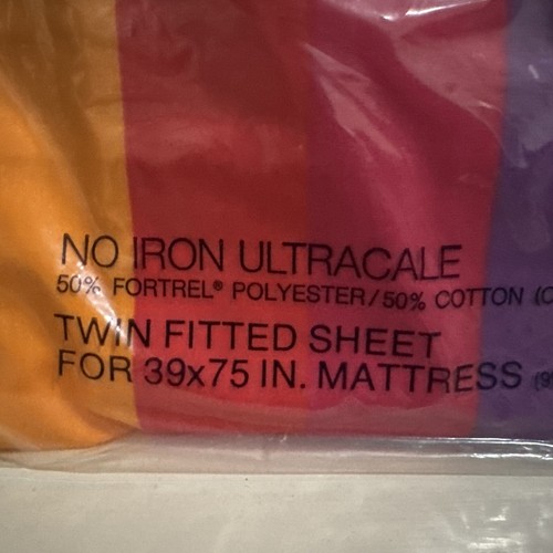 Wamsutta Ultracale Tomorrow's Rainbow Twin Fitted Sheet NEW, Stranger Things Max - Picture 2 of 5