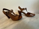 FRYE SILVIE Y STRAP COGNAC BROWN WOMENS LEATHER SANDALS HEELS - SIZE 8M NEW — photo 9