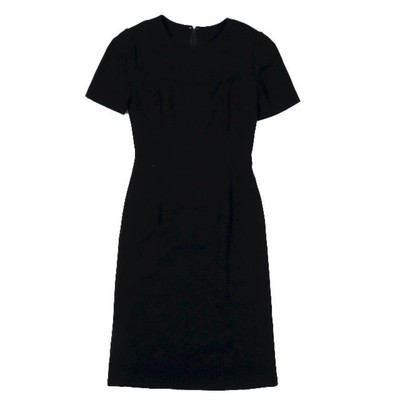 Miss Ashida Straight Formal Dress Knee Length Short Sleeve Slit 