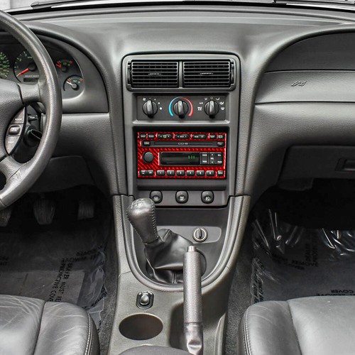 Carbon Fiber Radio CD Control Trim Cover For Ford Mustang Convertible Style A - Picture 4 of 17