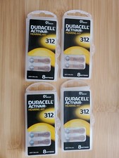 Duracell Activair Hearing Aid Batteries Size 312 Lot Of 4 Pk Best Before 11/2024