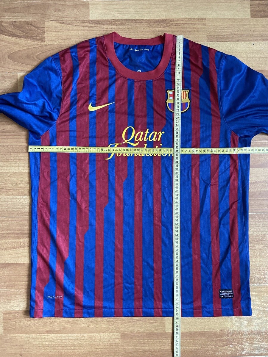 BARCELONA 2011 2012 HOME FOOTBALL SHIRT SOCCER JERSEY LS NIKE
