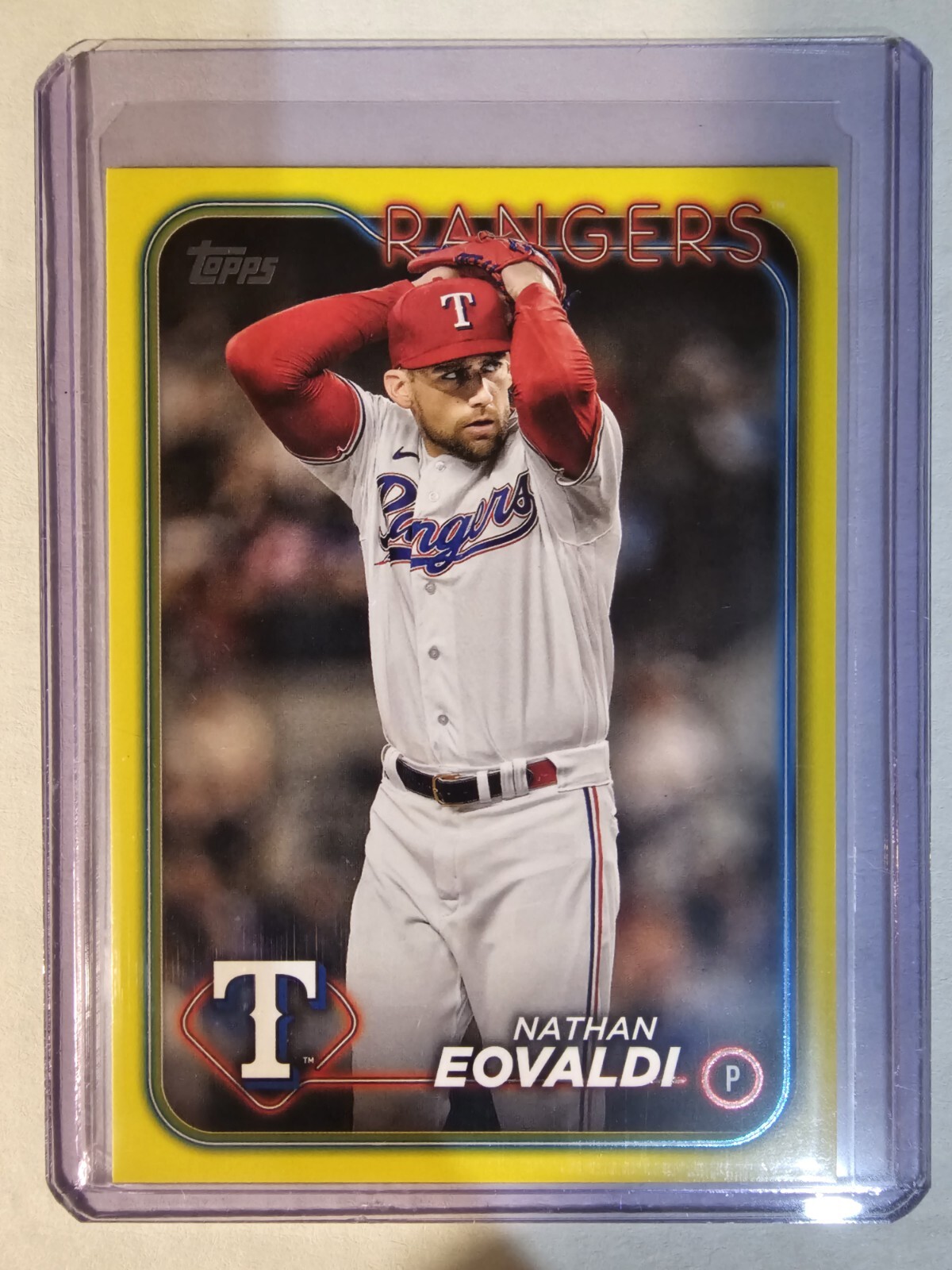 2024 Topps Series 1 Nathan Eovaldi #258 Yellow Parallel