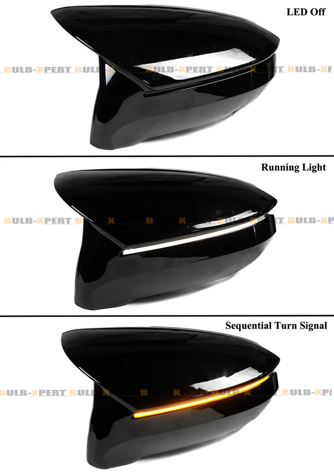 PARA 2006-08 LEXUS IS250 IS350 ISF M STYLE CONJUNTO DE TAMPA DE ESPELHO COM LED sequencial - Imagem 4 de 4