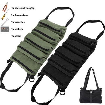 Roll Tool Roll Multi-Purpose Tool Roll Up Bag Wrench Roll Pouch Hanging Carrier