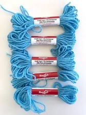 Lot of 5 Skeins Needloft 51060 BRIGHT BLUE Nylon Plastic Canvas Yarn 10 Yds Ea