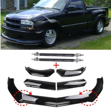 Front Bumper Lip Chin Splitter Spoiler Strut Rod For Chevrolet Chevy S10 Body