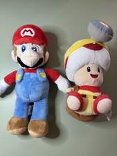 Super Mario Plush Lot - Mario 2020 Captain Toad 2015 Yoshi 2010