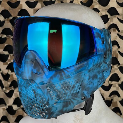 NEW Carbon CRBN Zero GRX Paintball Mask (More Coverage) - Tie-Dye Lagoon