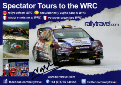 Nasser Al-Attiyah Autogrammkarte original Autogramm autograph card Rallye Ford