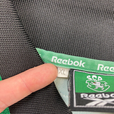VTG Reebok Sporting Clube de Portugal Jersey XL Green White Soccer