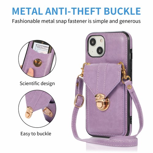 Para iPhone 16 15 14 13 12 11 Pro Max Dama Bandolera Cuero Billetera Estuche Cubierta - Imagen 27 de 53