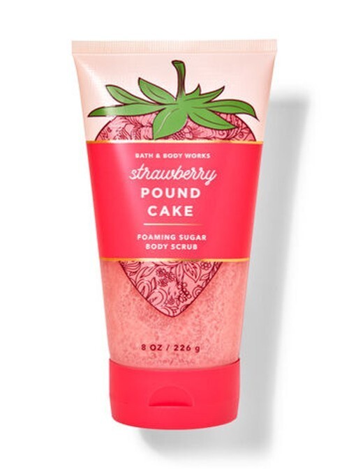 Strawberry Pound Cake Foaming Sugar Scrub Bath & Body Works 8oz wash exfoliate