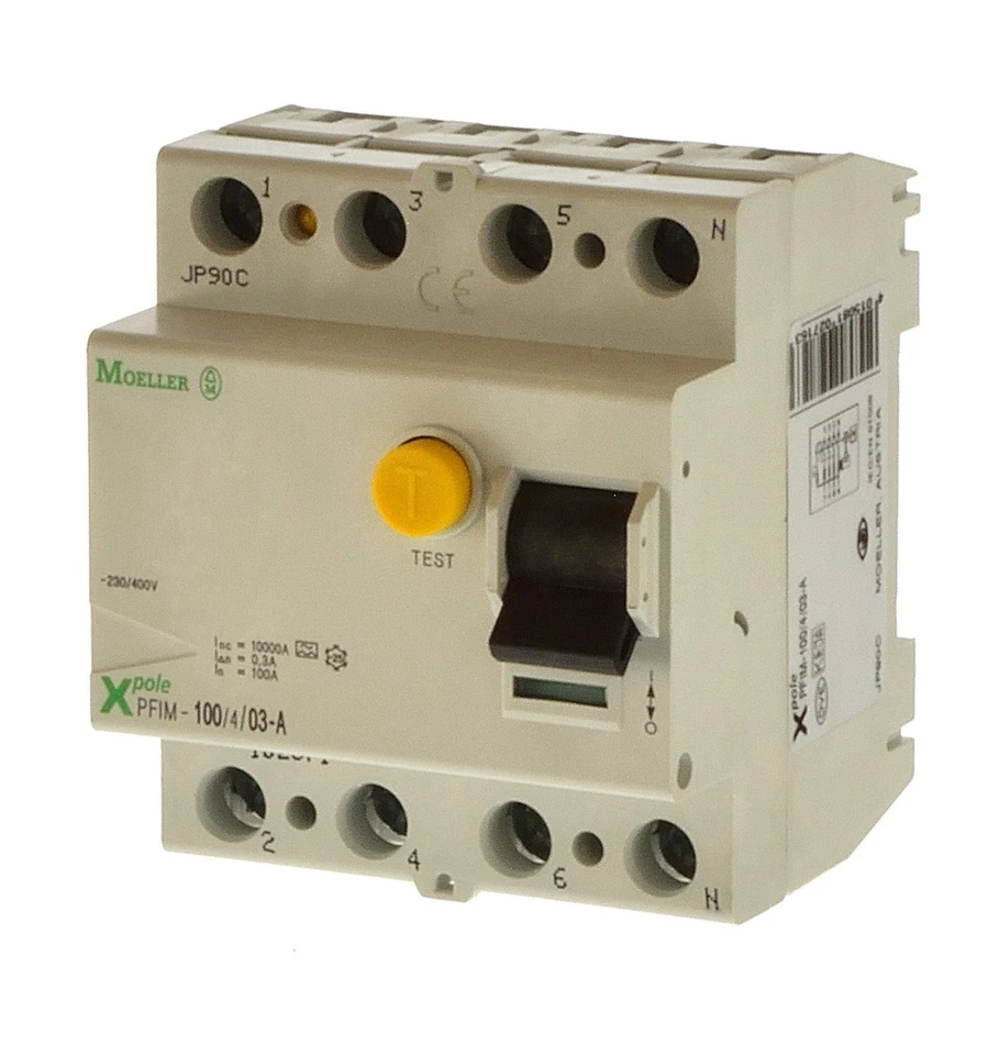 Moeller PFIM-100/4/0,3A Fi Schalter 4p 102871 - Bild 1 von 1