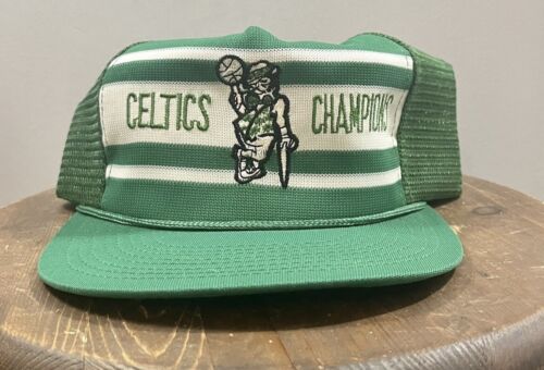 VTG Boston Celtics Trucker Hat 1980’s 80’s NBA Fi… - image 1