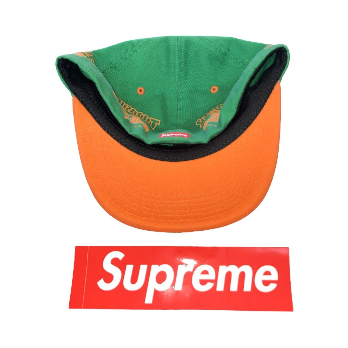 Supreme X Thrasher 6-Panel Hat Green/Orange FW21 Size Small