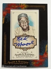 RED MOORE 2009 Topps Allen & Ginter Auto Negro League Star Framed Mini