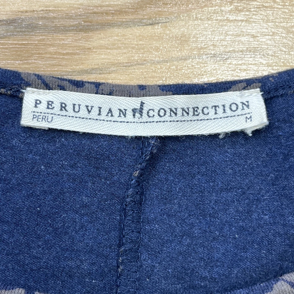 Maxi Vestido Peruvian Connection Eleonora Medio Azul Elástico Tejido Boho Fluido Foto 4 de 4