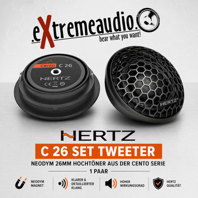 Hertz C 26 SET TWEETER Ndym 26mm Hochtöner aus der Cento Serie Lautsprecher 