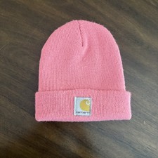 Carhartt Girls Pink Toddler Winter Warm Beanie hat D6