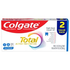 Colgate Total Whitening Toothpaste Pack 2 Tubes 5.1 oz Anticavity Mint Flavor