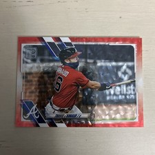 Travis D'Arnaud 2021 Topps #101 Red Foilboard /199 Atlanta Braves SP