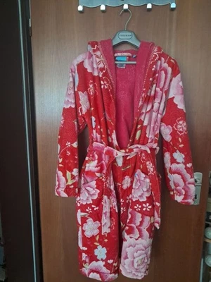 PIP Studio Bademantel Gr. L rot bunt  - Bild 1 von 3