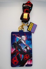 Cordón/tarjetero Loungefly Marvel para hombre/niño Spider-Verse multicolor nuevo con etiquetas