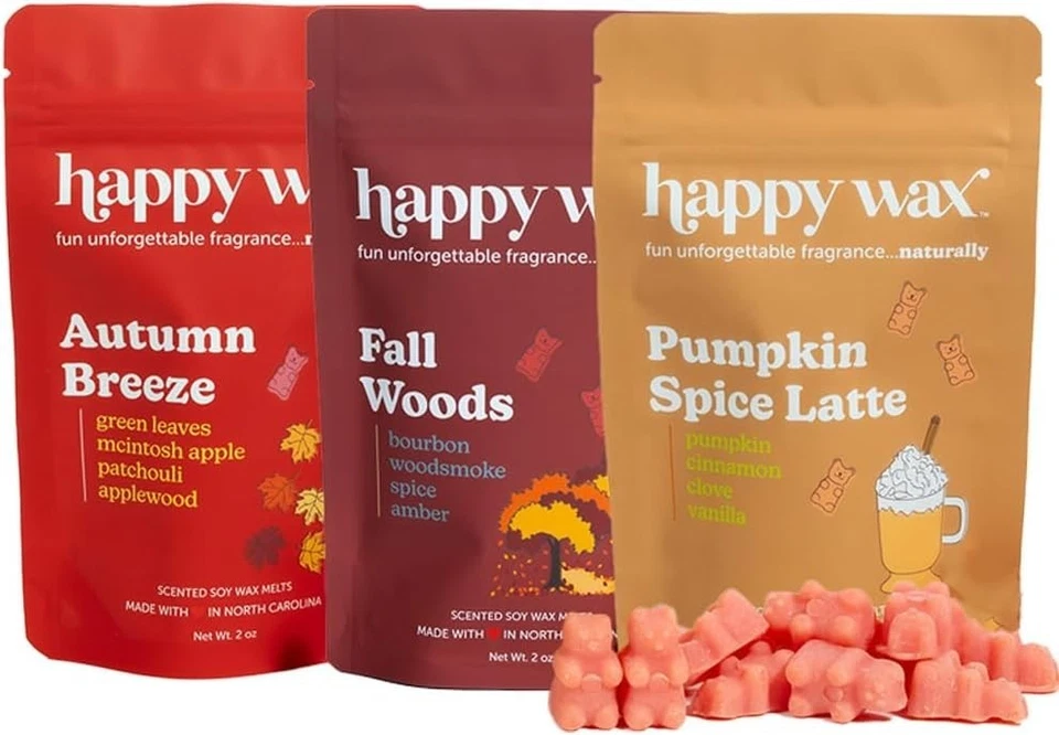 Fall Mix Scented Soy Wax Melts Set 6oz Autum Breeze Pumpkin Spice Long Lasting - Image 3 of 4