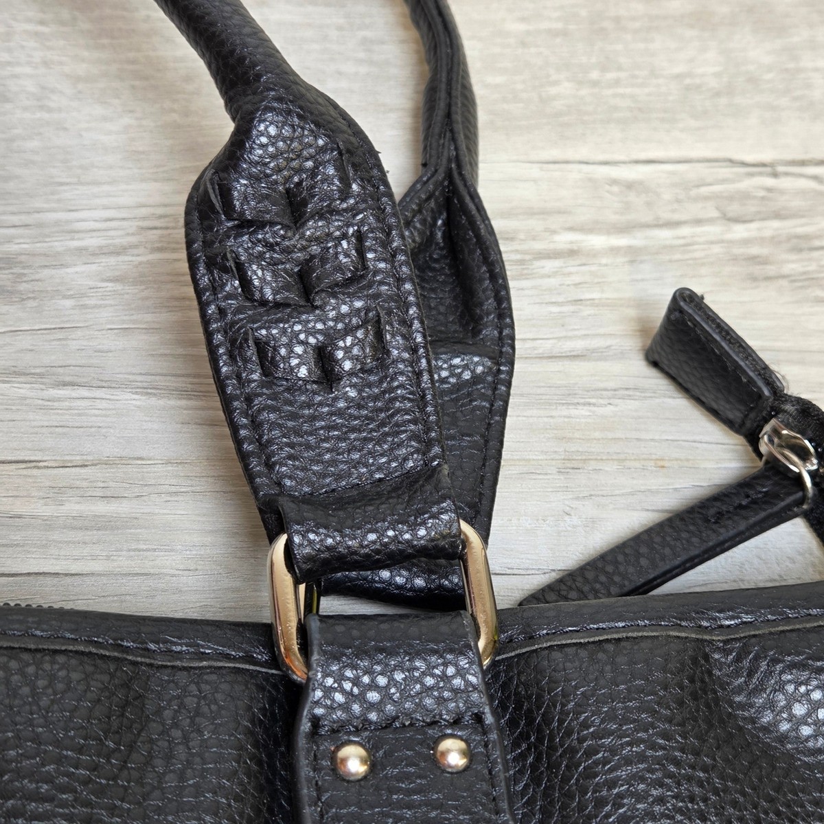 Rosetti Shoulder Bag Womens Large Black  Faux Leather Tote Zip Pocket Rosetti Black & Brown Shoulder Bag – Women main image 2