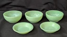 ANCHOR HOCKING JADITE GLASS 5" CEREAL/ICE CREAM AND 4 5/8" BERRY BOWLS LOT OF 5