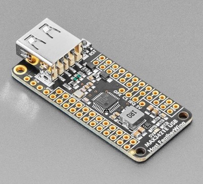 Adafruit USB Host FeatherWing, MAX3421E, unterstützt TinyUSB, 1A Booster, SPI &