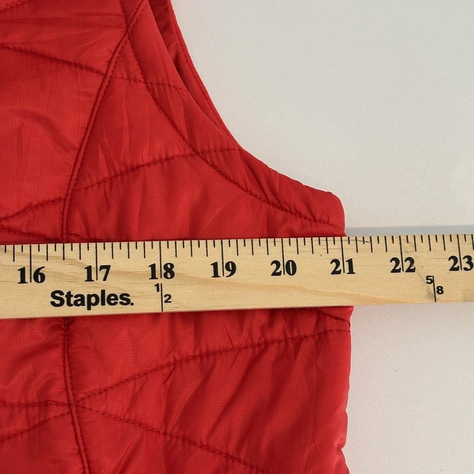 Columbia Omni Shield Quilted Red Vest Women's XL Omni Heat Insulation Zip Up - Image 4 of 4