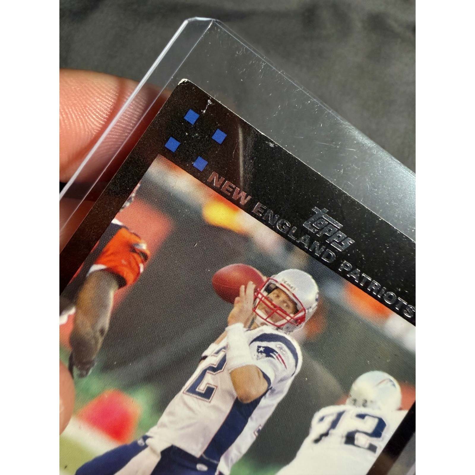 2007 Topps Tom Brady New England Patriots Football Card 10 of 12 Facsimile Auto view 3
