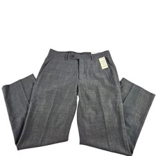 Chaps Premium Mens Charcoal Grey 100% Wool Dress Pants 32W x 30L FAVIPIFX0000