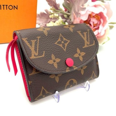 LOUIS VUITTON FUCHSIA MONOGRAM ROSALIE COIN PURSE, 100% ORIGINAL, USED Rare item
