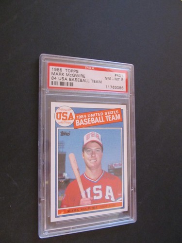 1985 Topps Mark McGwire, 1984 USA Baseball Team PSA 8 nm-mt