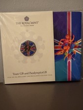 Team GB & Paralympics GB 2024 Olympic Colour  BU 50p Coin Pack By Royal Mint