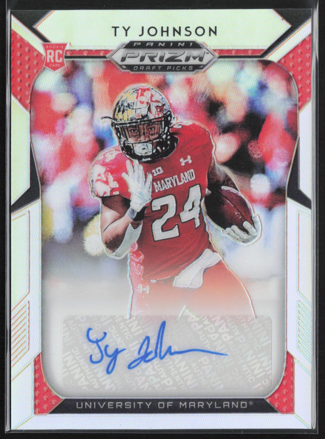 Ty Johnson Panini Prizm Draft Picks #239 Autograph Silver