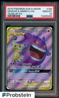 2019 Pokemon Sun & Moon Team Up #164 FA Gengar & Mimikyu GX PSA 10 GEM MINT