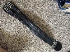 Elastico monoflap da dressage nero in pelle/sintetico cintura 28"