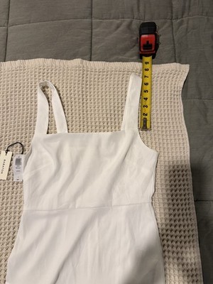 Aritzia White Babaton '90s SLIT MIDI DRESS | eBay
