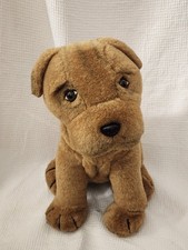 Vintage Dog Brown Pug Dog 1983 Graphics Int'l plush Korea RARE