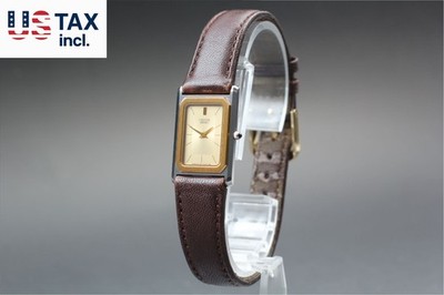 Vintage 1983 [N MINT] SEIKO CREDOR 6730-5100 14K Gold Tank Quartz Women's Watch