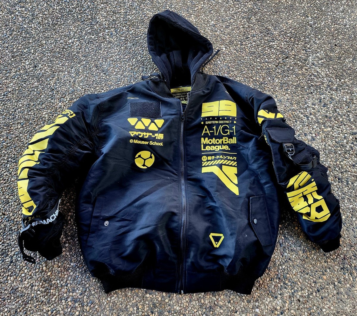 日本未発売 モーヴ V パーカー T-ball JACKET 正規品 Men's M Machine 56 Rugged Bomber Jacket BLACK+YELLOW 2XL - (M56/MS