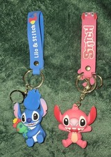 Disney Stitch SET OF 2 HIS/HERS Keychains/ Key Rings Charm